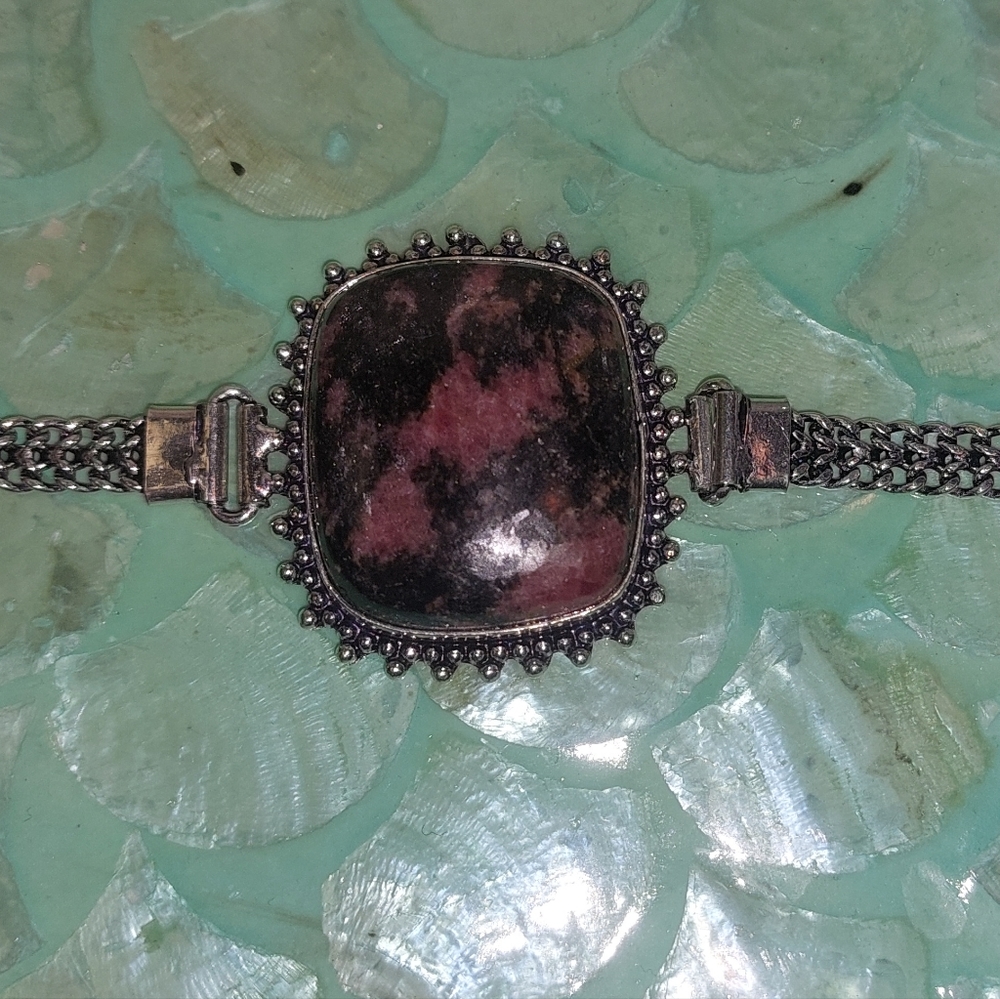 Rhodonite Toggle Bracelet - Picture 2 of 4